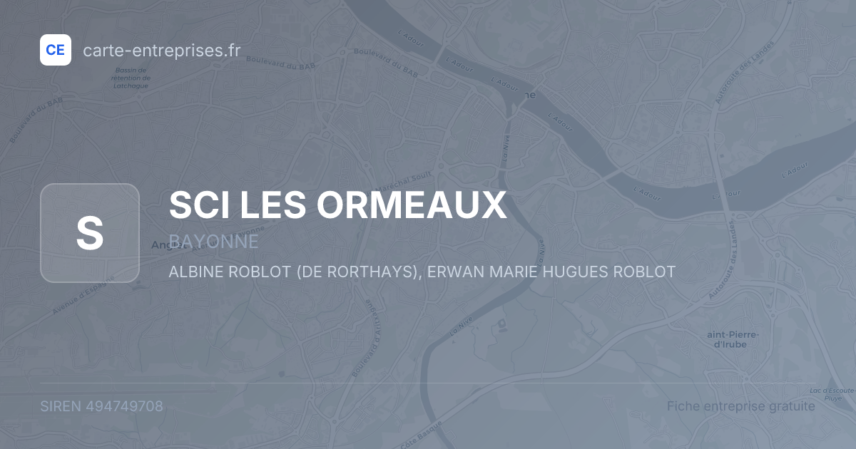 SCI LES ORMEAUX — 494749708 — fiche entreprise