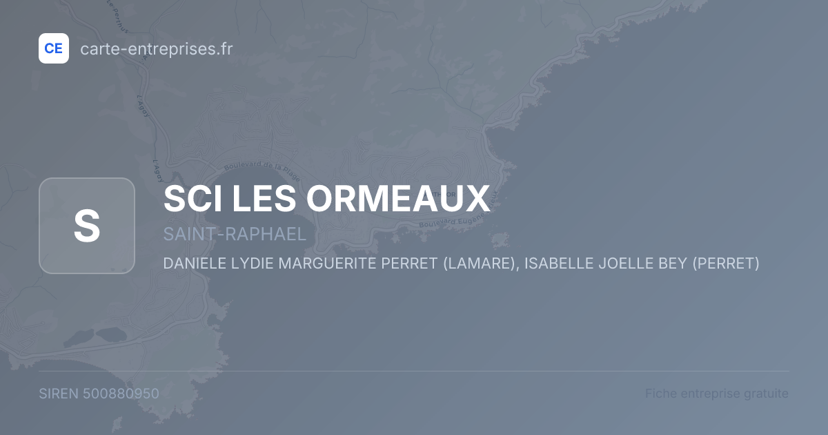 SCI LES ORMEAUX — 500880950 — fiche entreprise
