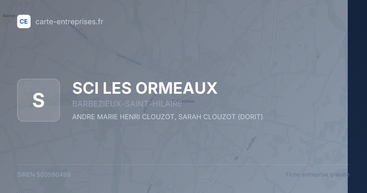 SCI LES ORMEAUX — 503590499 — fiche entreprise