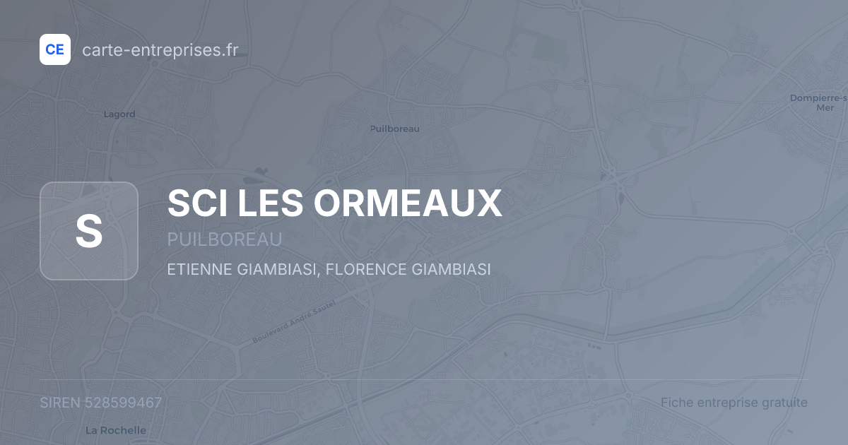 SCI LES ORMEAUX — 528599467 — fiche entreprise