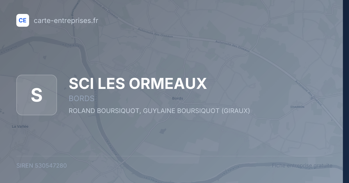 SCI LES ORMEAUX — 530547280 — fiche entreprise