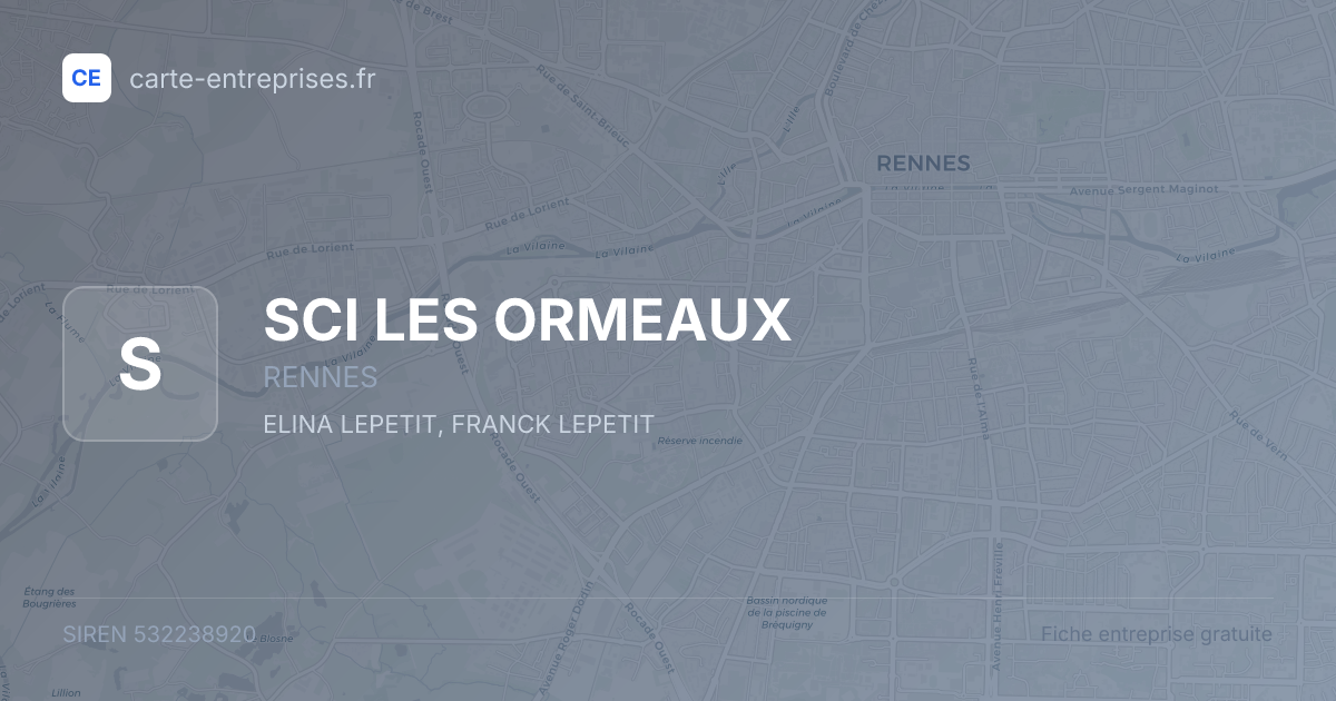 SCI LES ORMEAUX — 532238920 — fiche entreprise