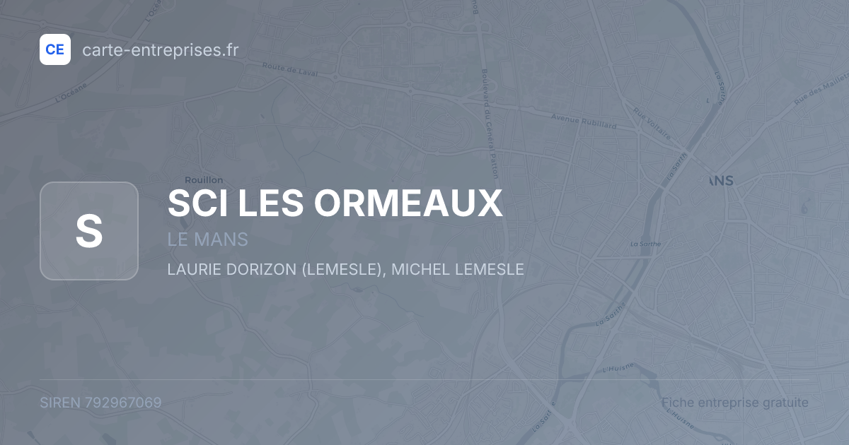 SCI LES ORMEAUX — 792967069 — fiche entreprise
