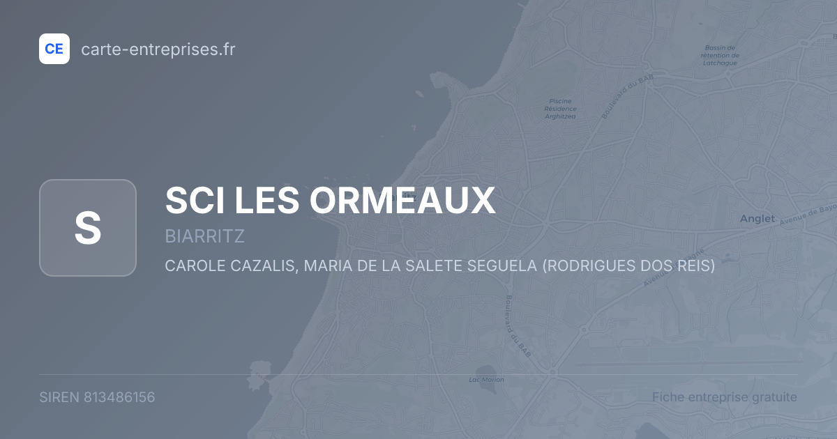 SCI LES ORMEAUX — 813486156 — fiche entreprise