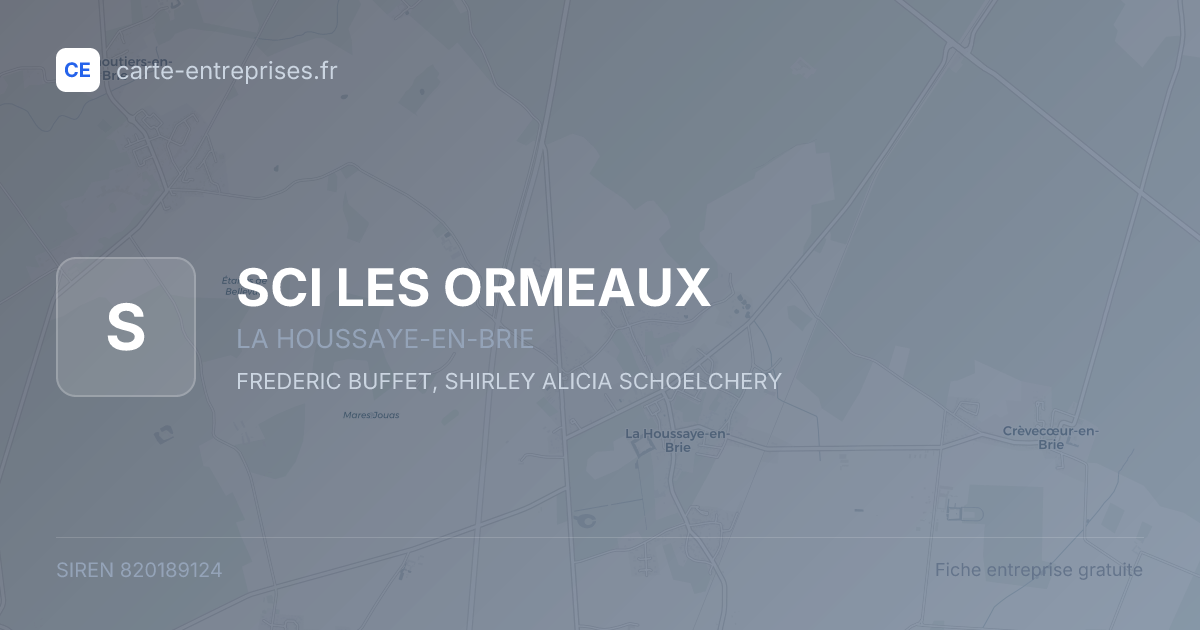 SCI LES ORMEAUX — 820189124 — fiche entreprise