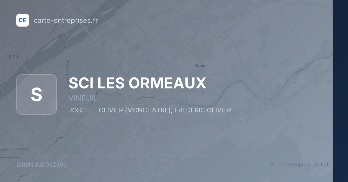 SCI LES ORMEAUX — 830052593 — fiche entreprise