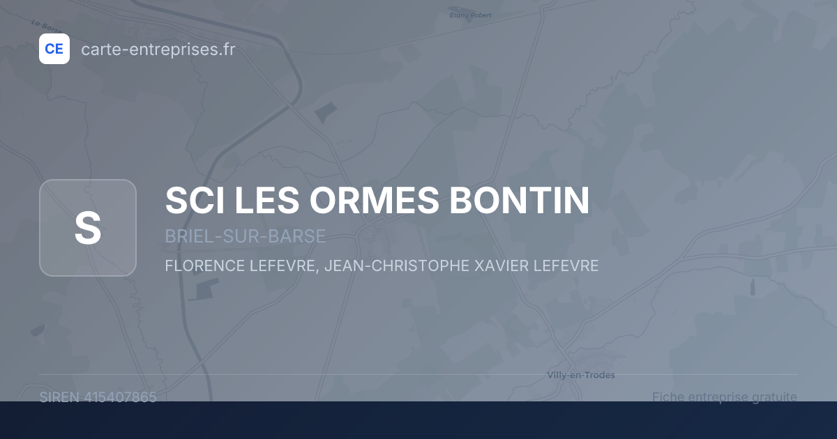 SCI LES ORMES BONTIN — 415407865 — fiche entreprise