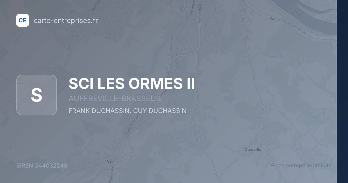 SCI LES ORMES II — 344032248 — fiche entreprise