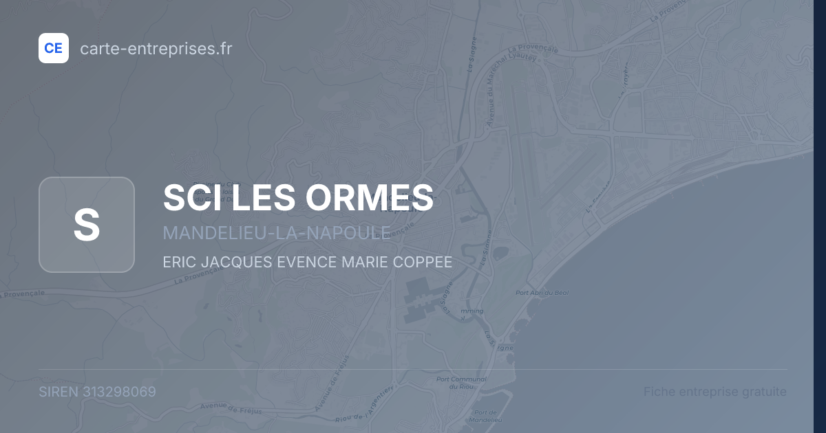 SCI LES ORMES — 313298069 — fiche entreprise