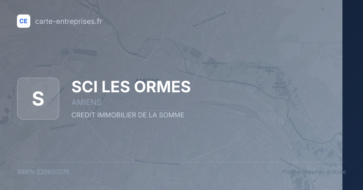 SCI LES ORMES — 320920275 — fiche entreprise