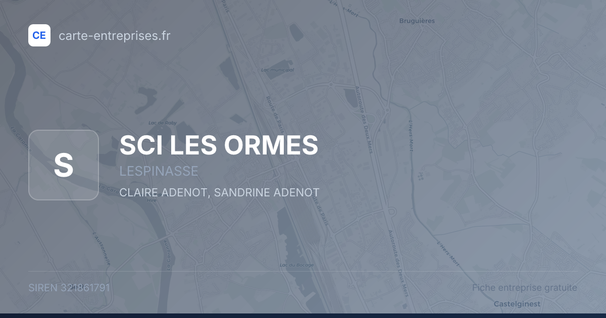 SCI LES ORMES — 321861791 — fiche entreprise