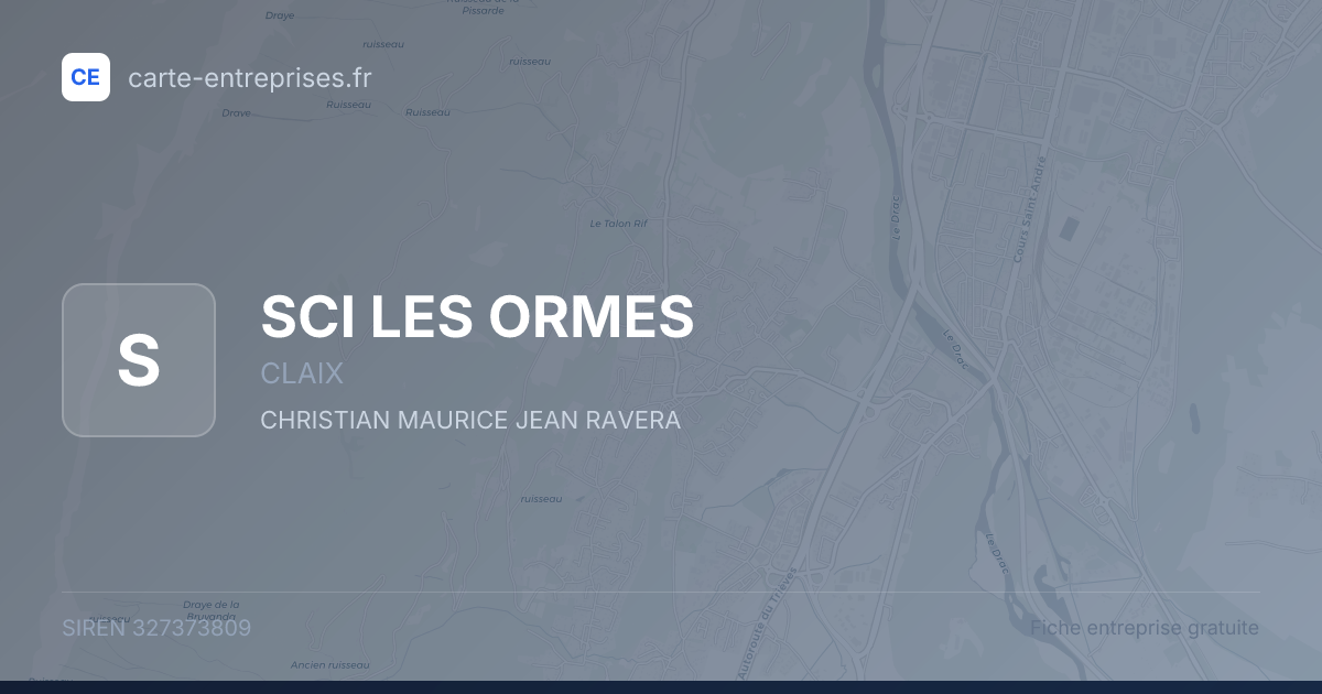 SCI LES ORMES — 327373809 — fiche entreprise