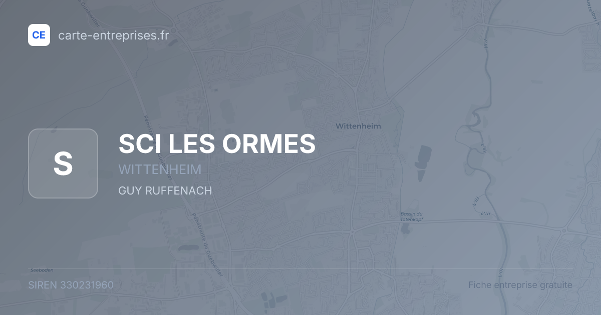 SCI LES ORMES — 330231960 — fiche entreprise