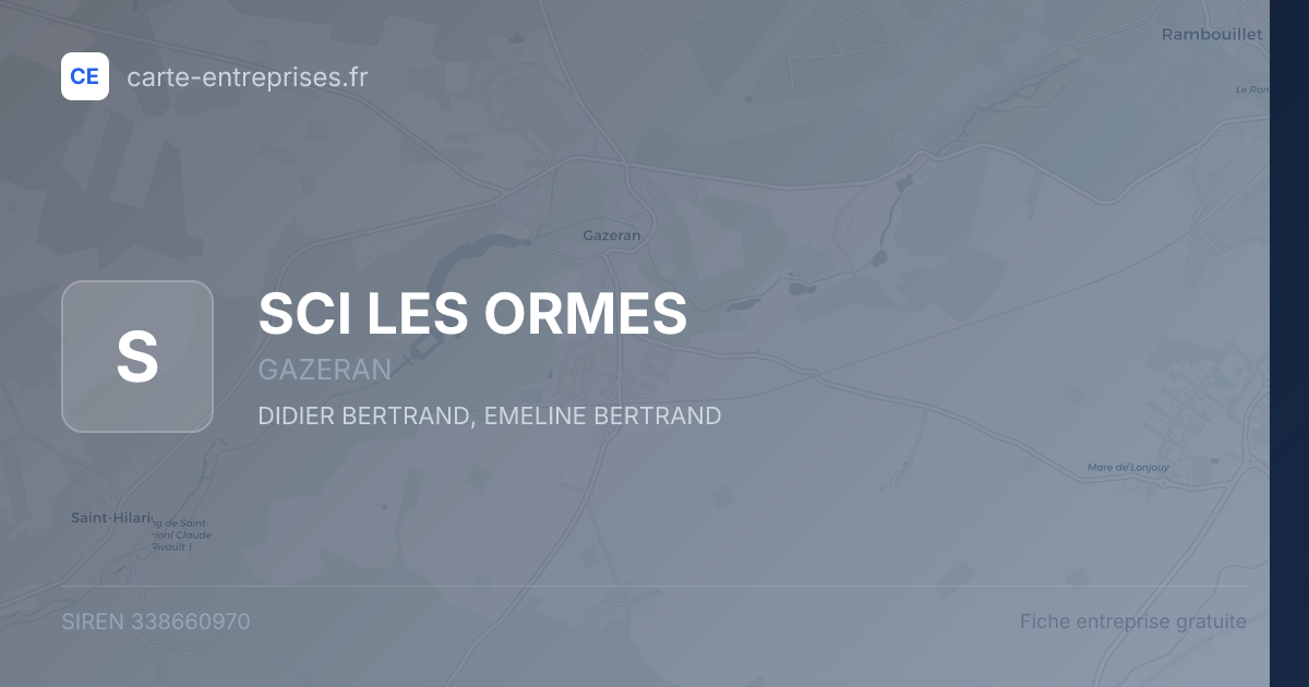 SCI LES ORMES — 338660970 — fiche entreprise