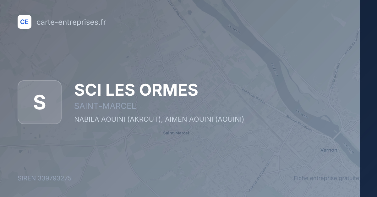 SCI LES ORMES — 339793275 — fiche entreprise