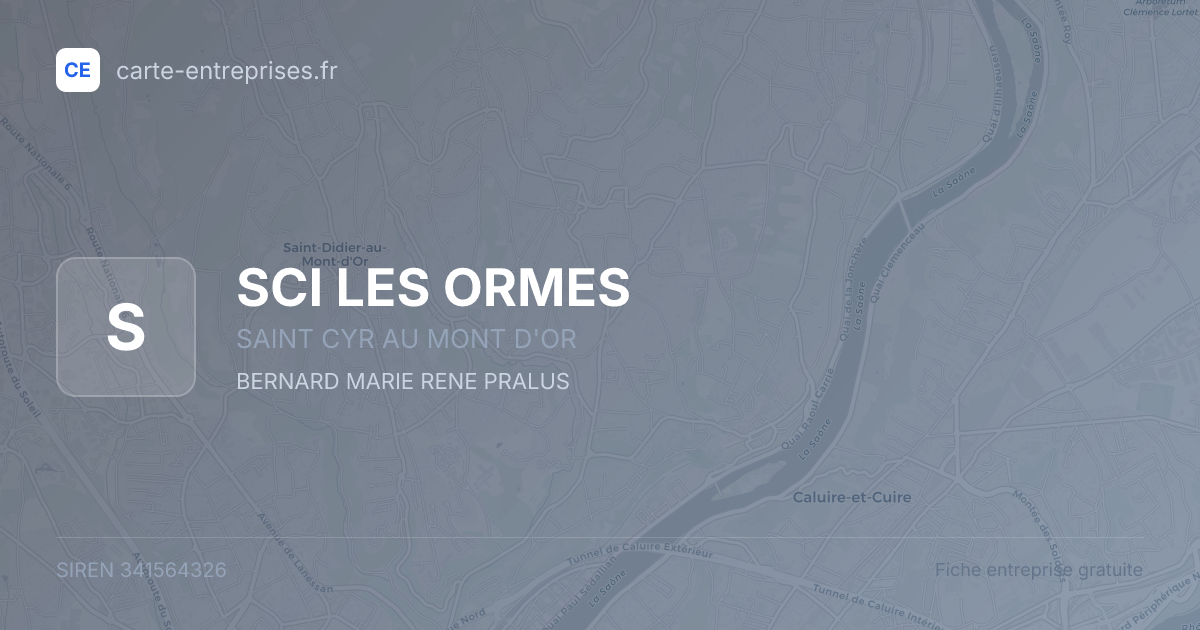 SCI LES ORMES — 341564326 — fiche entreprise