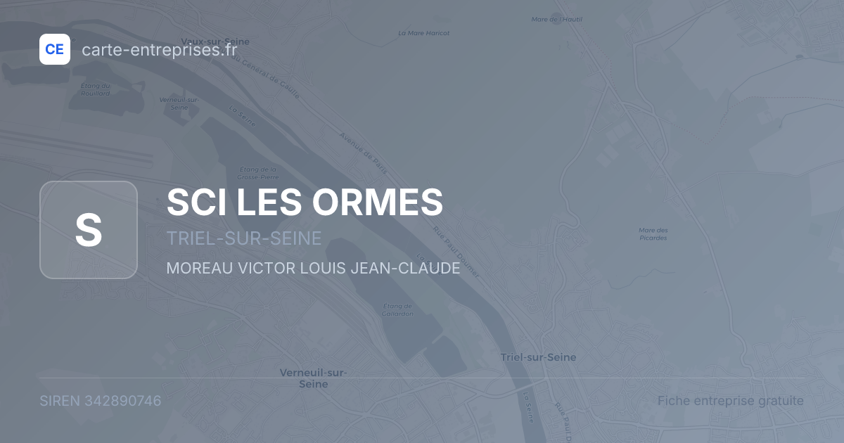 SCI LES ORMES — 342890746 — fiche entreprise