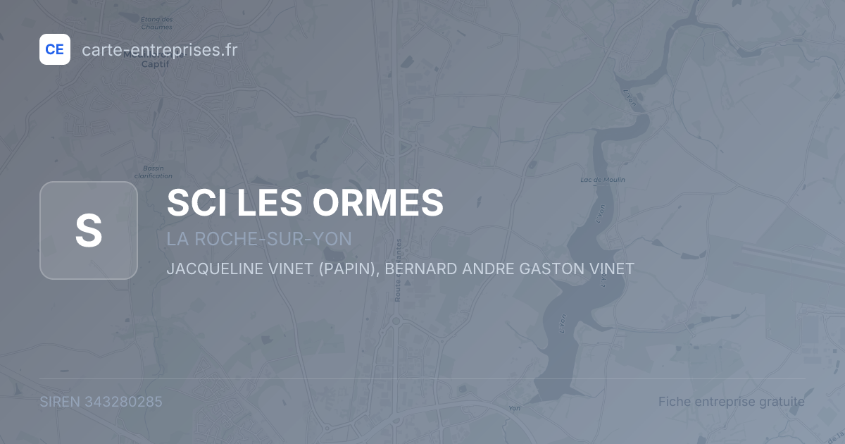 SCI LES ORMES — 343280285 — fiche entreprise