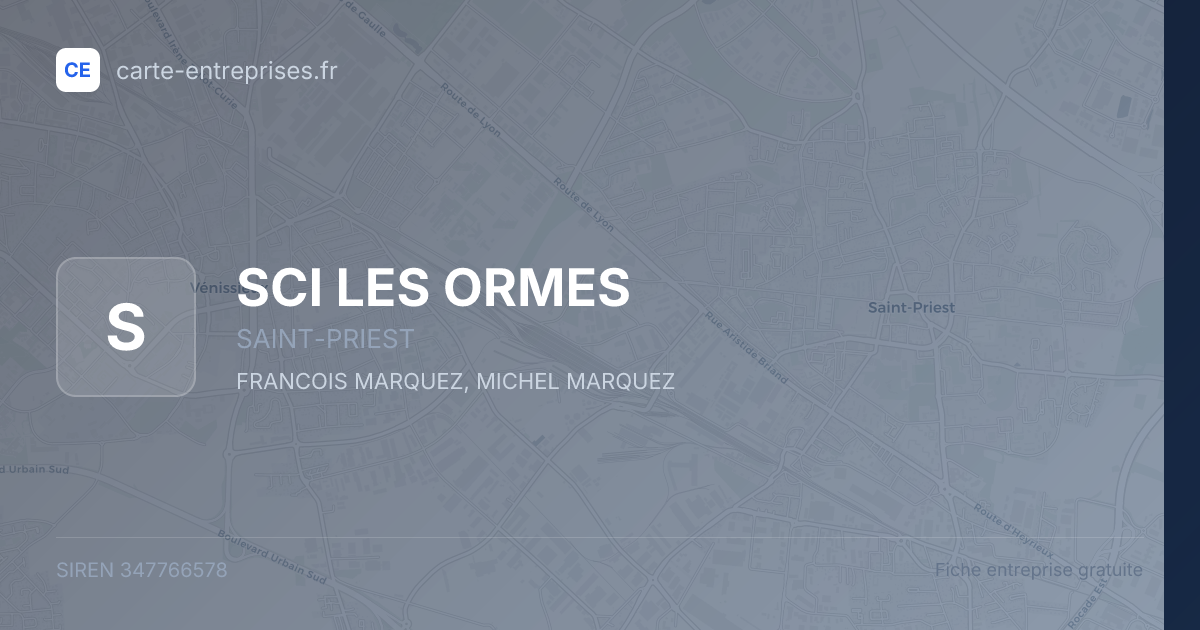 SCI LES ORMES — 347766578 — fiche entreprise