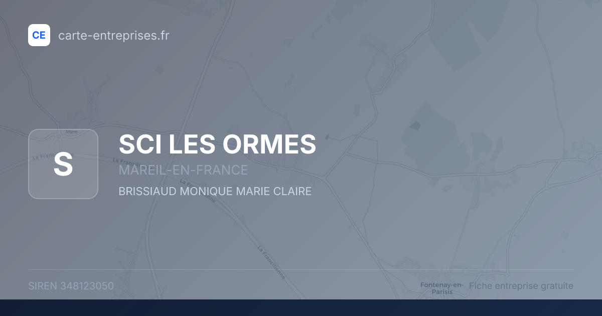 SCI LES ORMES — 348123050 — fiche entreprise