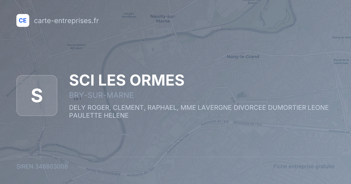 SCI LES ORMES — 348803008 — fiche entreprise