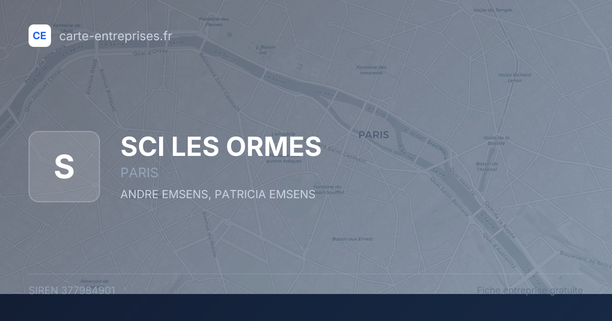 SCI LES ORMES — 377984901 — fiche entreprise