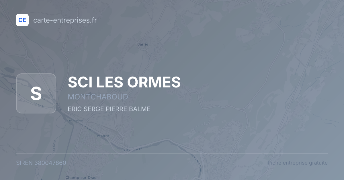 SCI LES ORMES — 380047860 — fiche entreprise