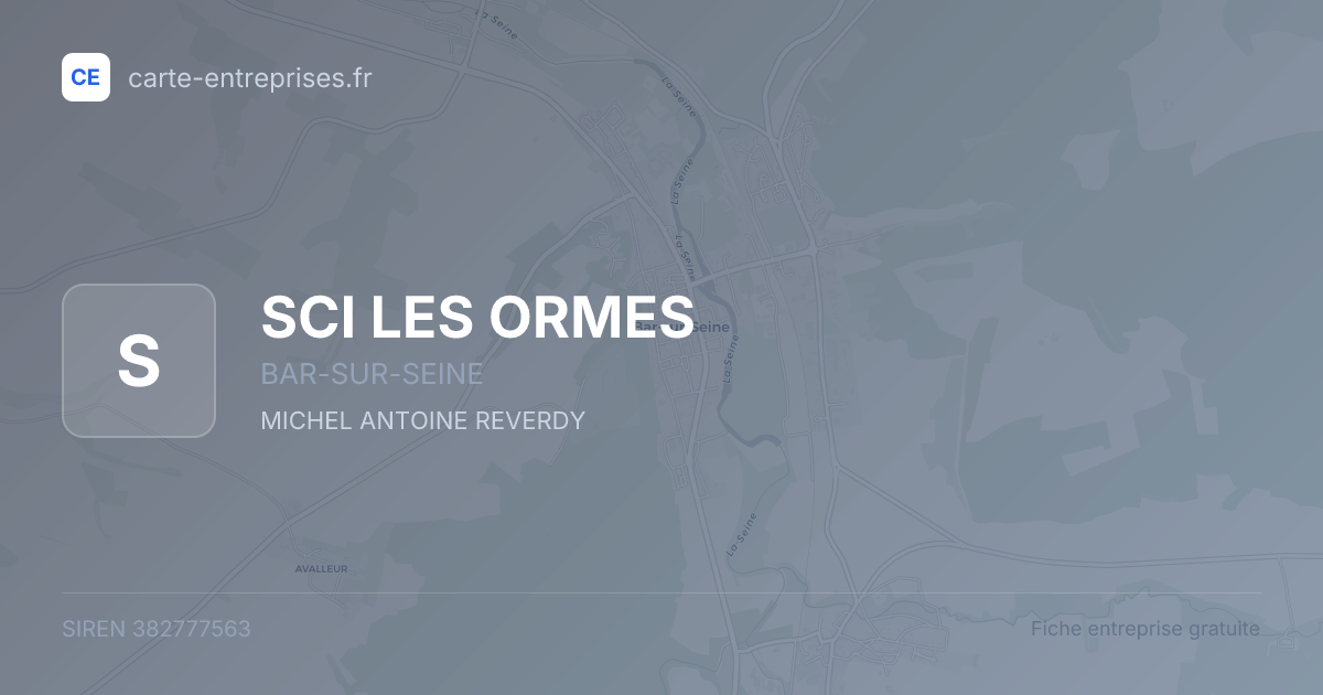 SCI LES ORMES — 382777563 — fiche entreprise