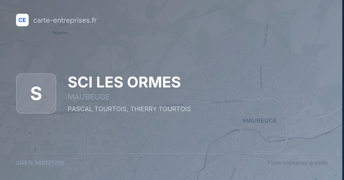 SCI LES ORMES — 389125766 — fiche entreprise