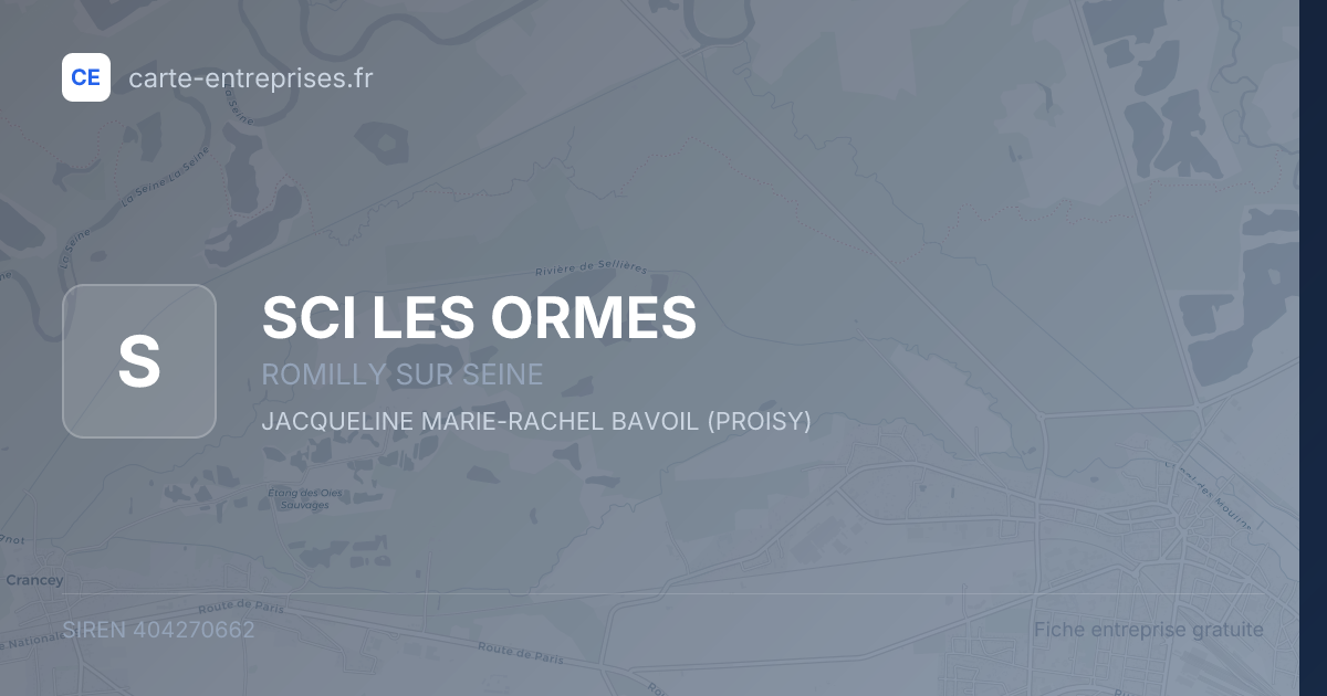 SCI  LES ORMES — 404270662 — fiche entreprise