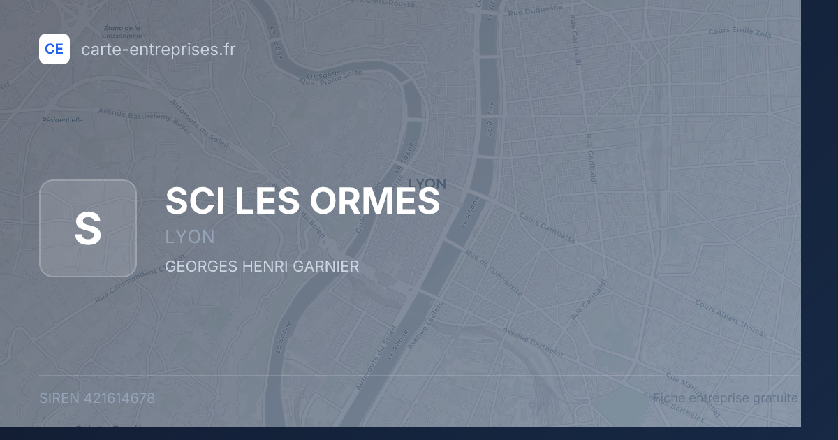 SCI LES ORMES — 421614678 — fiche entreprise