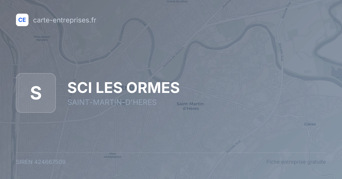 SCI LES ORMES — 424667509 — fiche entreprise