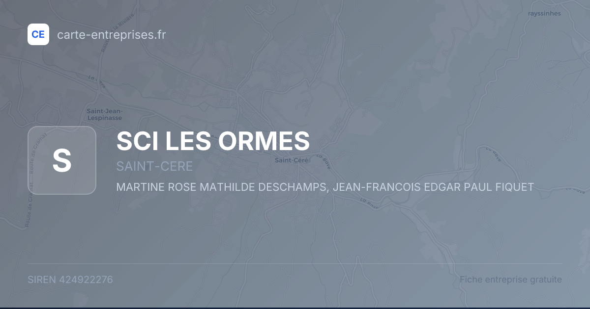 SCI LES ORMES — 424922276 — fiche entreprise