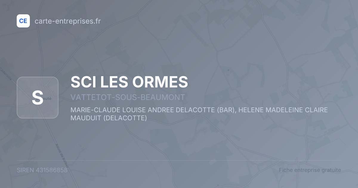SCI LES ORMES — 431586858 — fiche entreprise