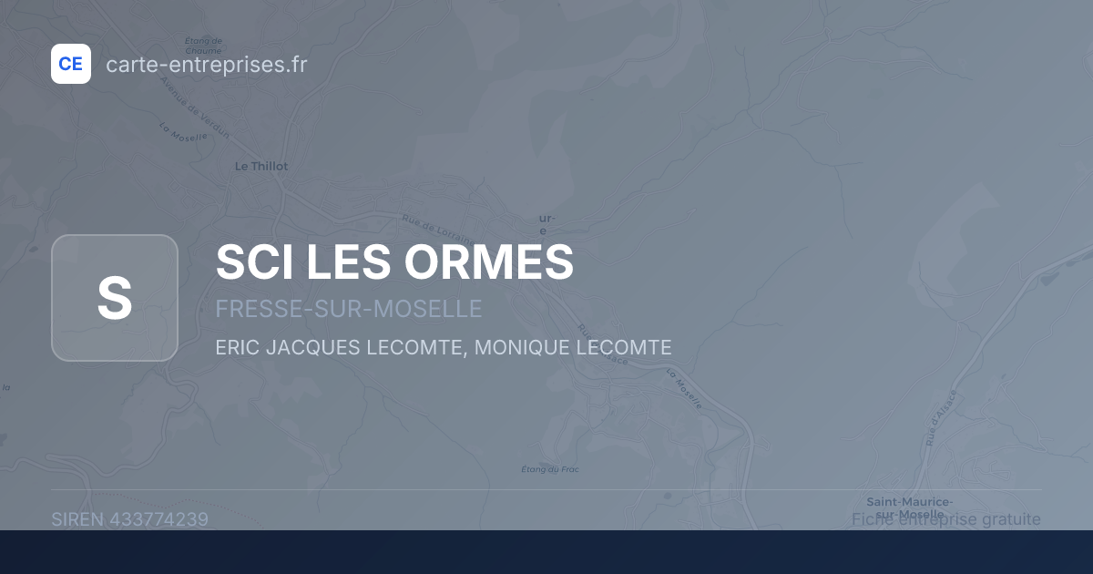 SCI LES ORMES — 433774239 — fiche entreprise