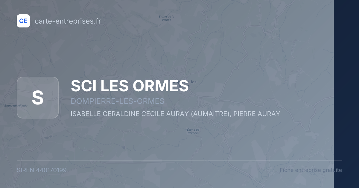 SCI LES ORMES — 440170199 — fiche entreprise