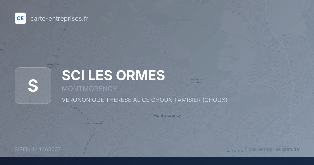 SCI LES ORMES — 444468037 — fiche entreprise