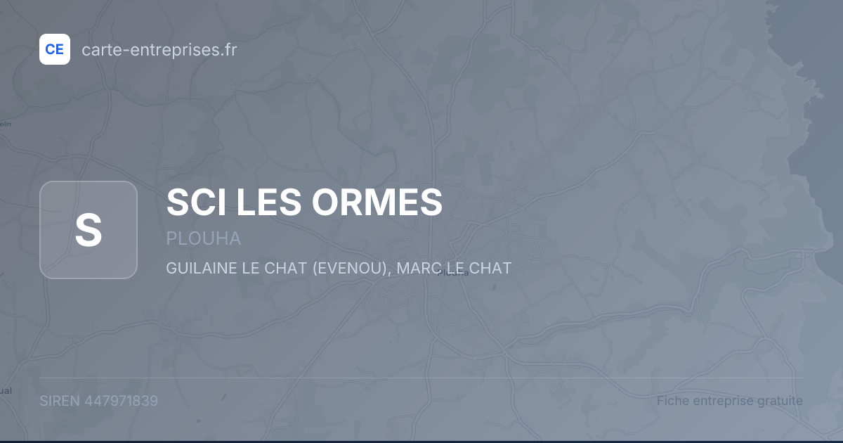 SCI LES ORMES — 447971839 — fiche entreprise