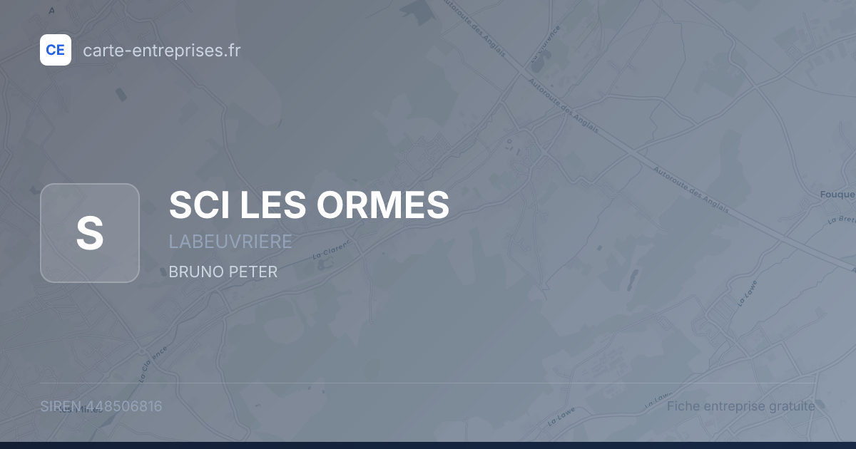 SCI LES ORMES — 448506816 — fiche entreprise
