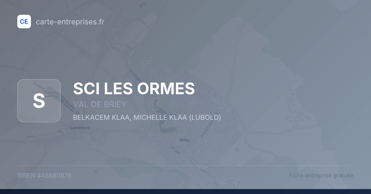 SCI LES ORMES — 448680876 — fiche entreprise