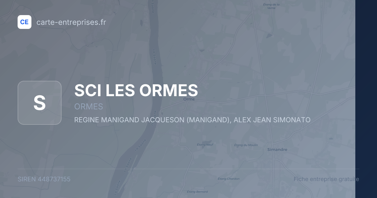 SCI LES ORMES — 448737155 — fiche entreprise