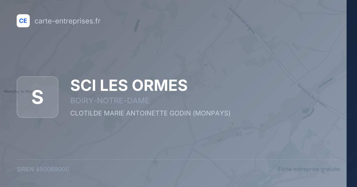 SCI LES ORMES — 450069000 — fiche entreprise