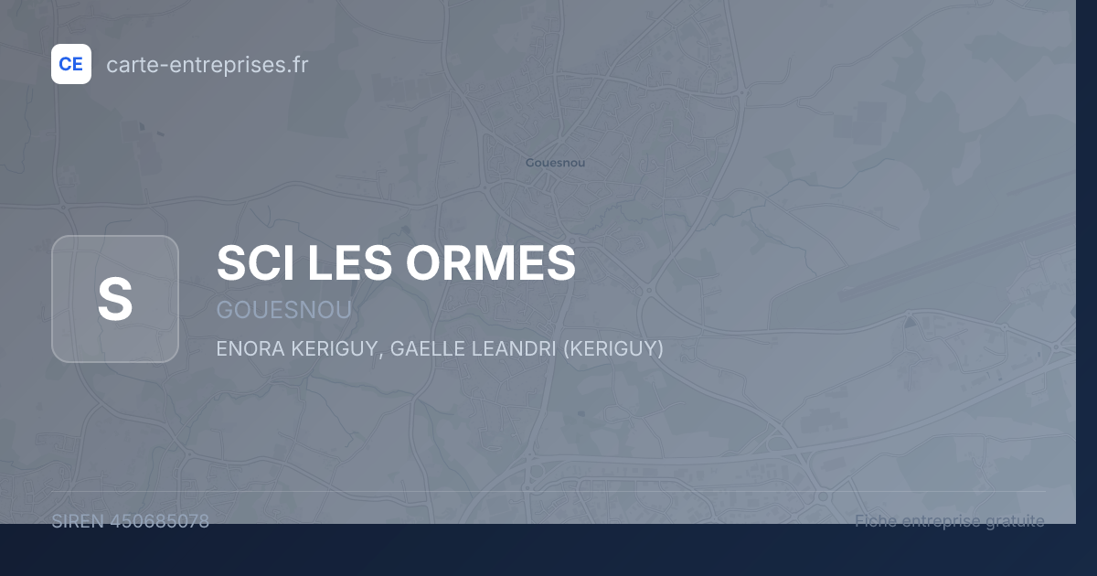 SCI LES ORMES — 450685078 — fiche entreprise