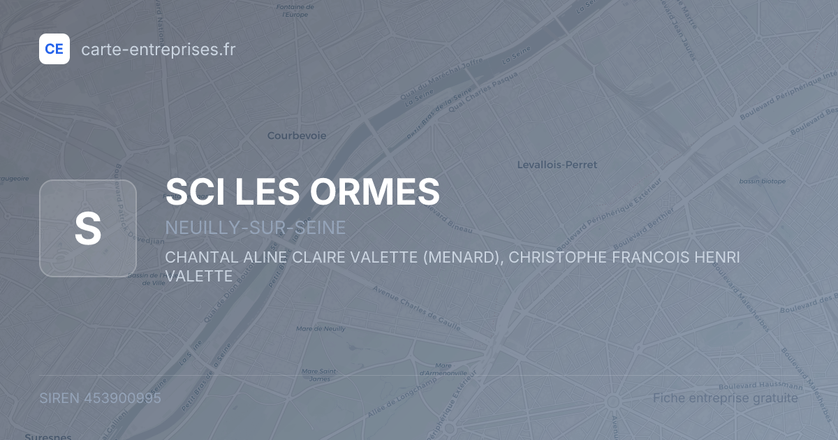 SCI LES ORMES — 453900995 — fiche entreprise
