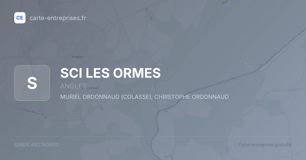 SCI LES ORMES — 492760400 — fiche entreprise