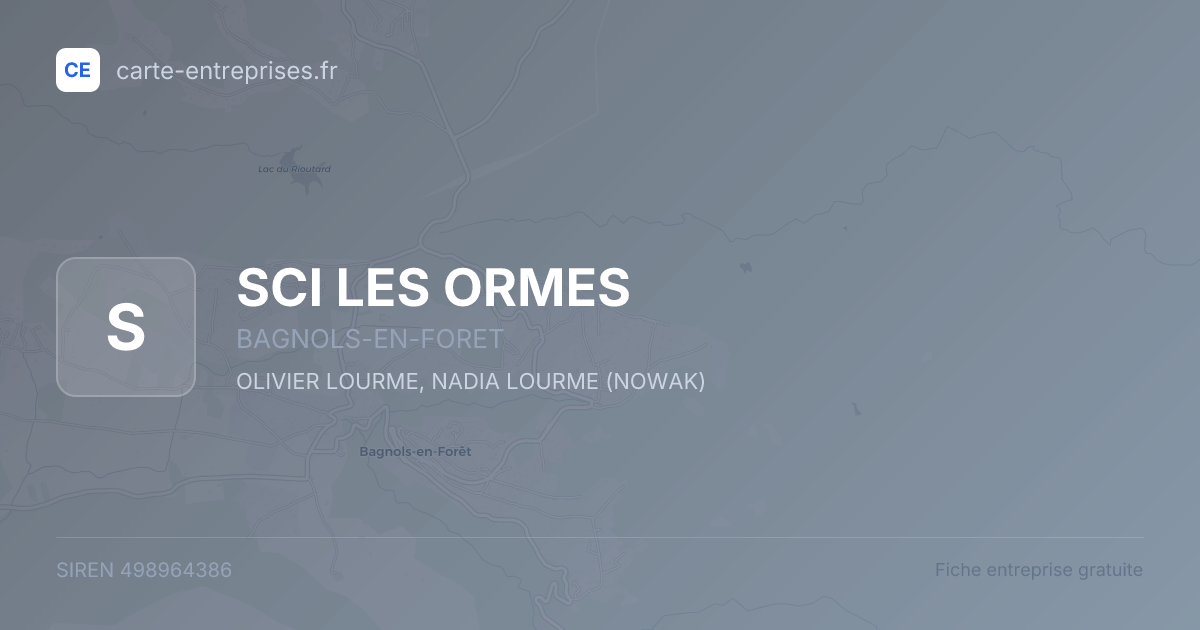 SCI LES ORMES — 498964386 — fiche entreprise