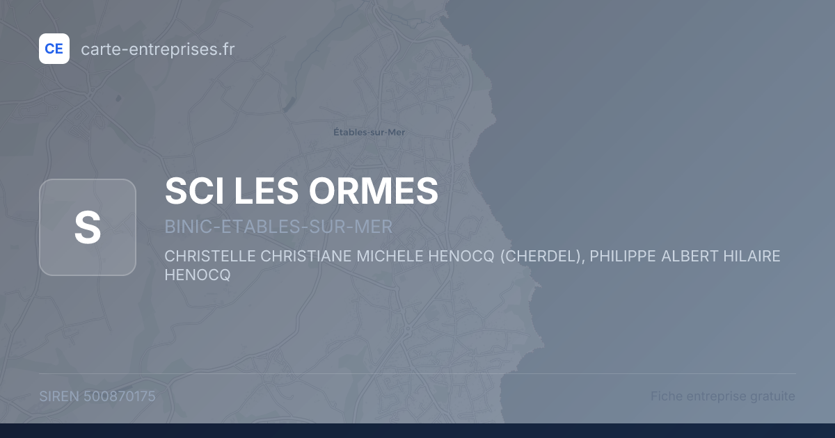 SCI LES ORMES — 500870175 — fiche entreprise