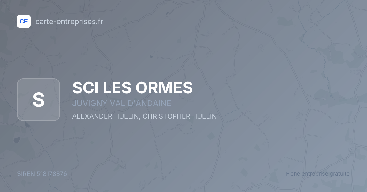 SCI LES ORMES — 518178876 — fiche entreprise