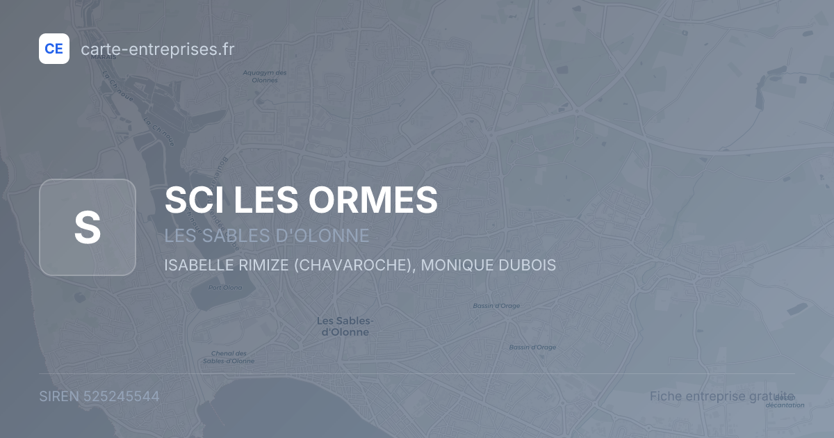 SCI LES ORMES — 525245544 — fiche entreprise