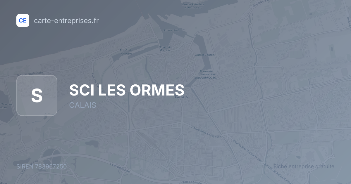 SCI LES ORMES — 783967250 — fiche entreprise
